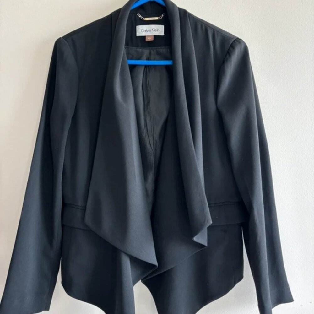 Calvin Klein Women's Black Open-Front Blazer Black size US 6